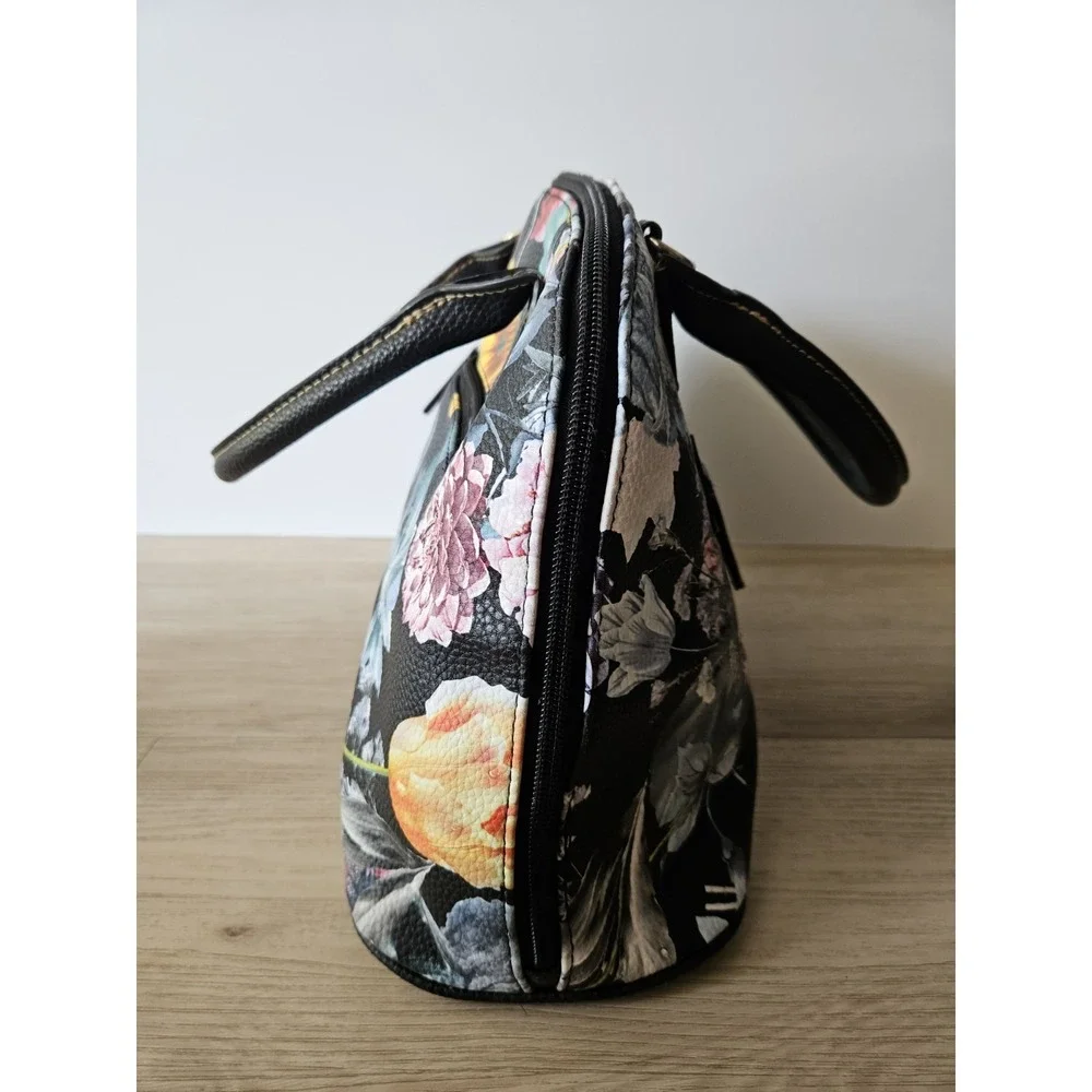 Stone Mountain Dana Satchel Dark‎ Romantic Floral Boho Chic Purse